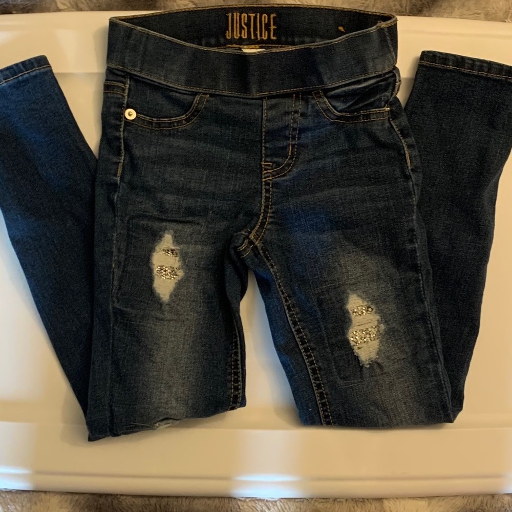 Justice jeans size 7 slim used